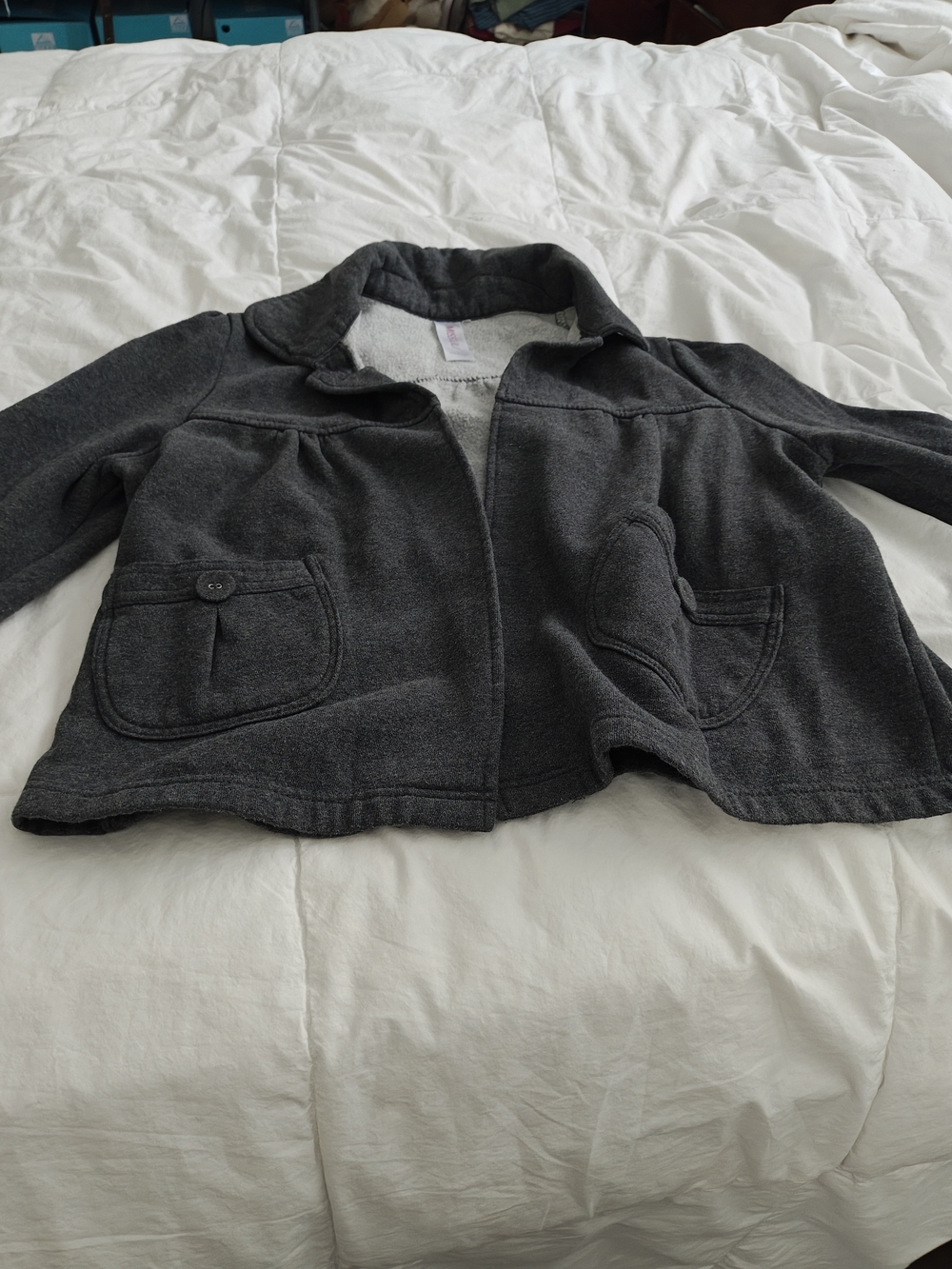 Women's Dark Gray Zip Jacket Large